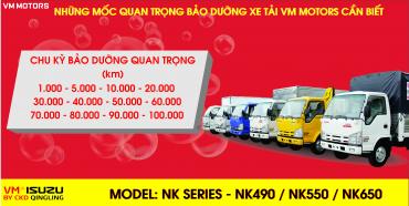 CÁC MỐC QUAN TRỌNG BẢO DƯỠNG XE TẢI VM MOTORS CẦN BIẾT