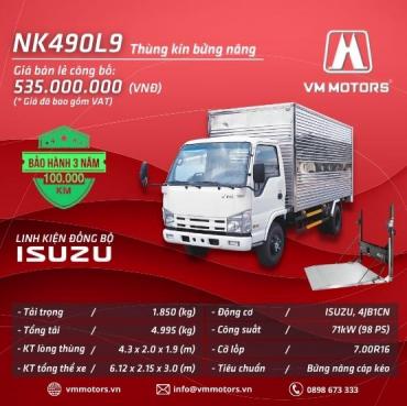 NK490L9 THÙNG KÍN BỬNG NÂNG CÁP KÉO