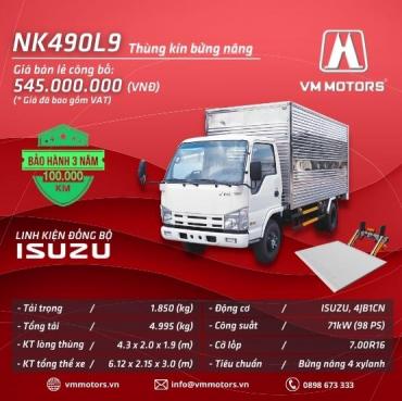 NK490L9 THÙNG KÍN BỬNG NĂNG 4 XYLANH