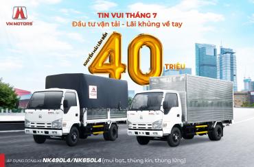 [KHUYẾN MÃI] ĐẦU TƯ VẬY TẢI - LÃI KHỦNG ĐẾN 40 TRIỆU ĐỒNG